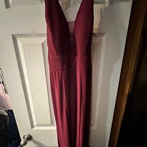 mermaid dress maroon
